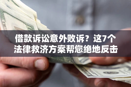 武汉借款诉讼意外败诉？这7个法律救济方案帮您绝地反击！