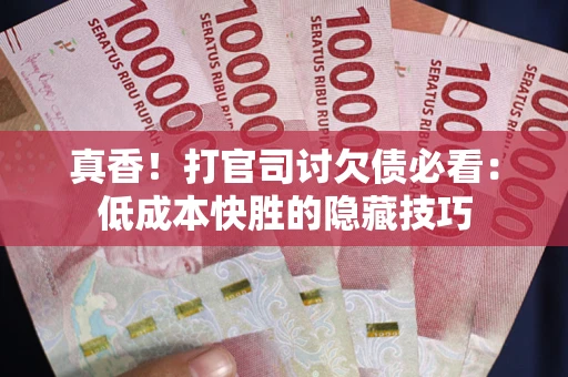 武汉真香！打官司讨欠债必看：低成本快胜的隐藏技巧
