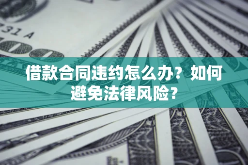 武汉借款合同违约怎么办？如何避免法律风险？