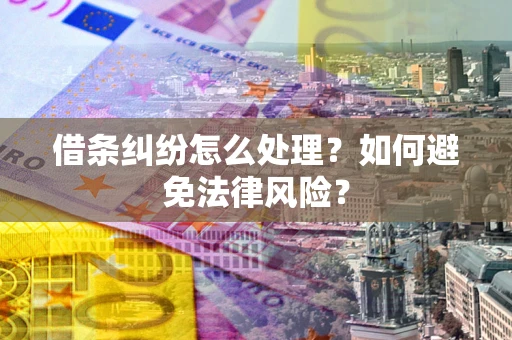 武汉借条纠纷怎么处理？如何避免法律风险？